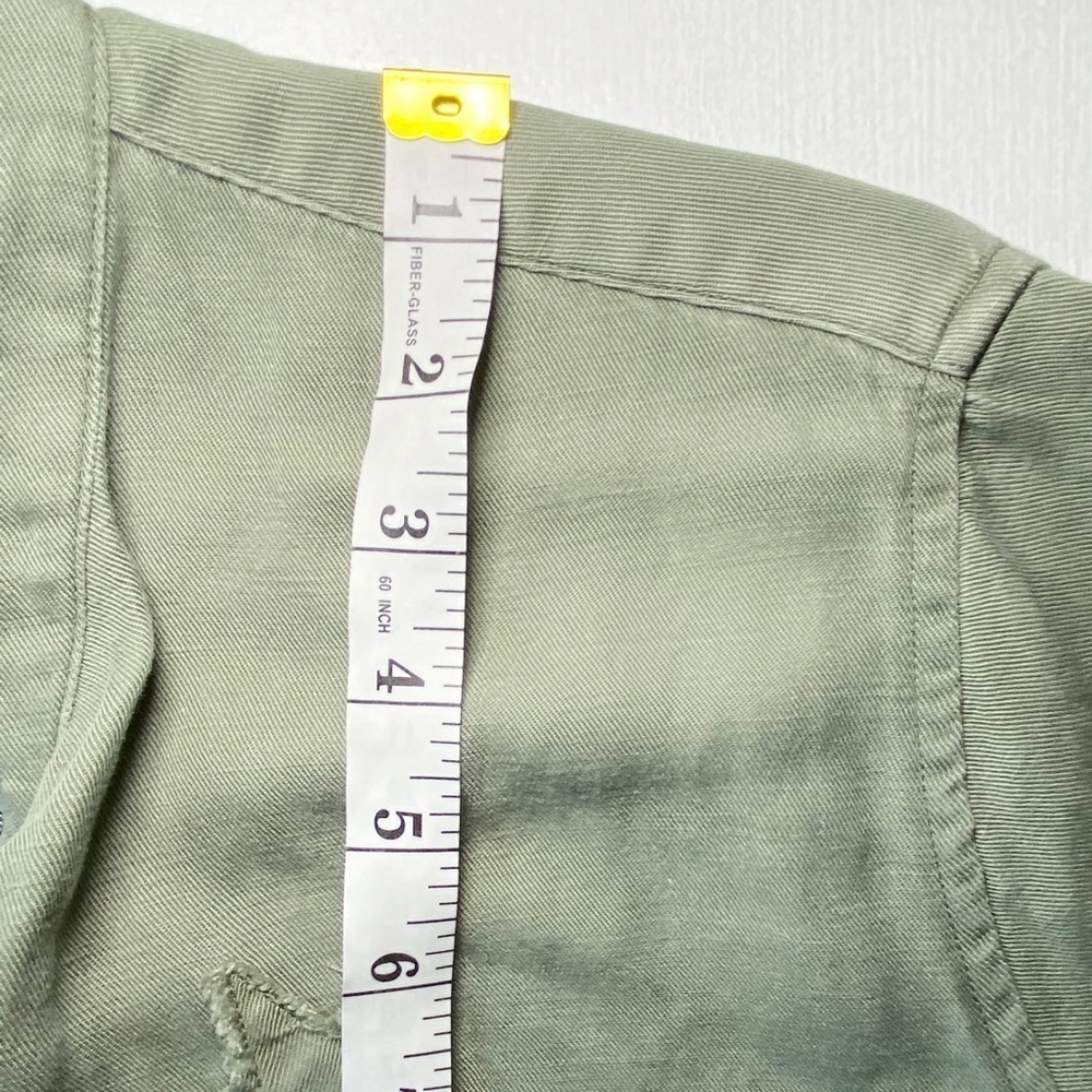 Rails Linen Marcel Sage with Stars Shirt Jacket Long Sleeve Button Down Green - Picture 13 of 16